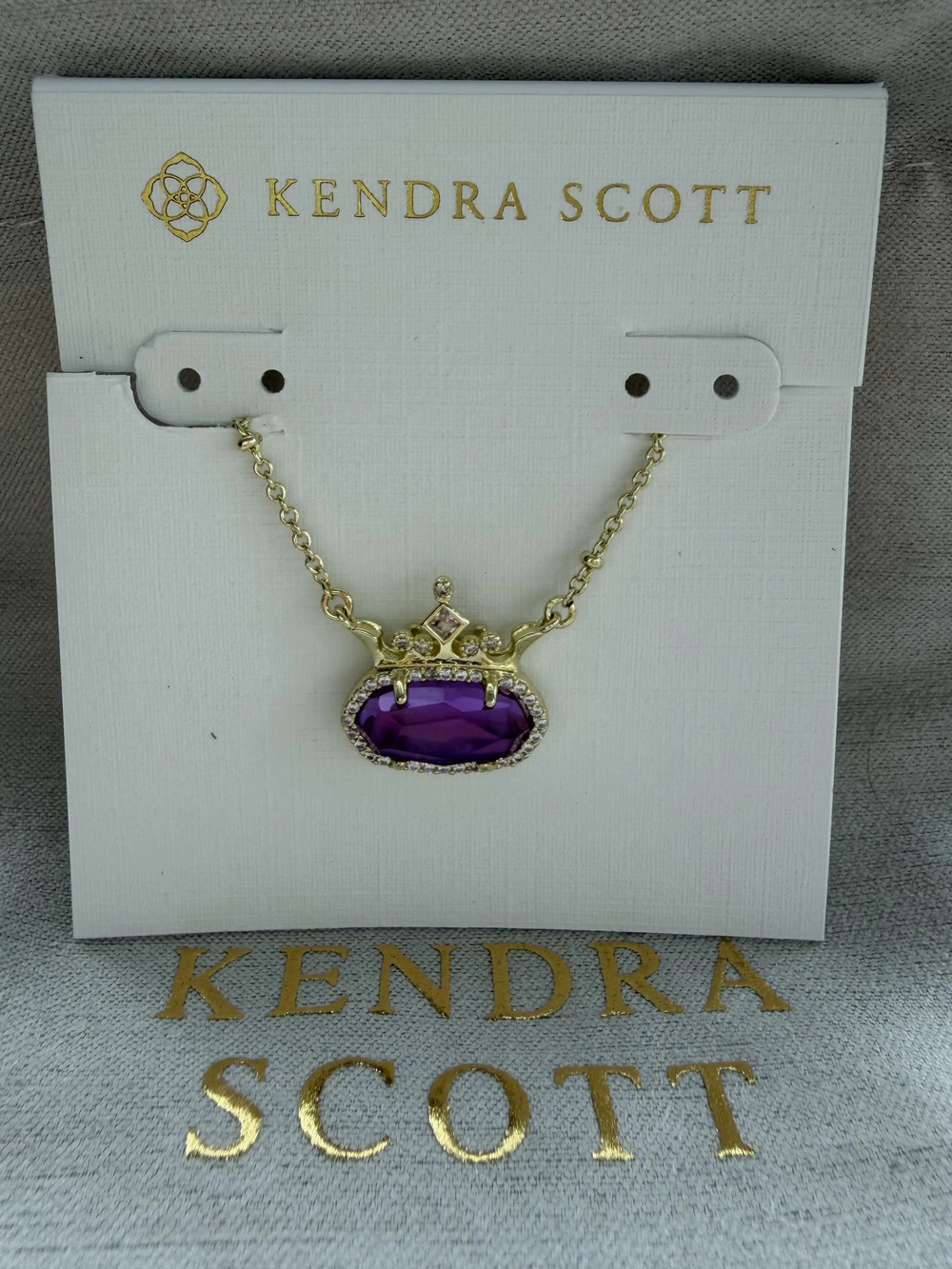 Kendra Scott Princess Pendant Purple Necklace